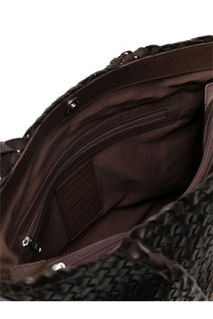 Vintage Mesh dark brown leather tote bag DRAGON DIFFUSION | 8949DARKBROWN